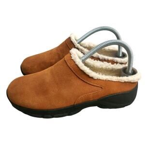 Tan suede Lands end clog sz 8.5